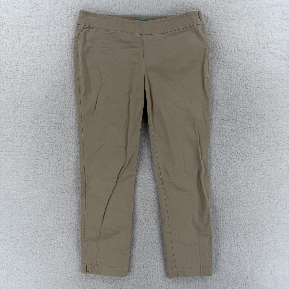 Tori Richard Pants Womens 0 Beige Stretch Slim Tapered Twill Chino‎ Ankle Casual